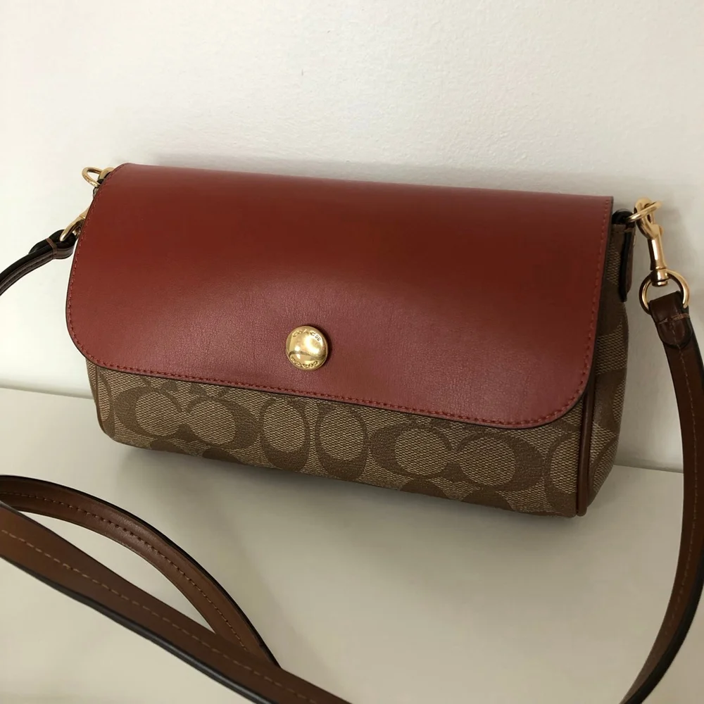 Coach Reversible Signature Coated Canvas Crossbody Bag - Picture 3 of 14